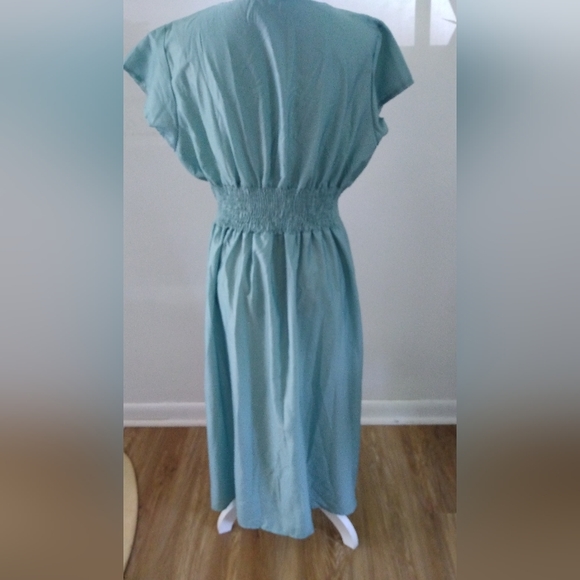 Sage Maxi Dress Flower.Size XL - Picture 2 of 3